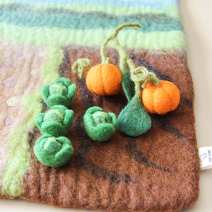 Felt Rustic Farm Play Mat Playscape - littlelightcollective