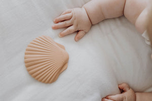 Silicone Teether - Clay Seashell - littlelightcollective
