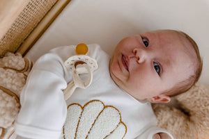 Sherpa Shell Pacifier / Toy Clip - littlelightcollective