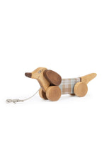 Load image into Gallery viewer, Pull Toy in Pastel Sausage Dog - littlelightcollective