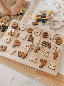 Natural Lowercase Letter Puzzle - littlelightcollective