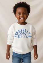 Load image into Gallery viewer, FEARFULLY AND WONDERFULLY Toddler Unisex Graphic Sweatshirt - littlelightcollective