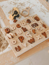 Load image into Gallery viewer, Natural Lowercase Letter Puzzle - littlelightcollective