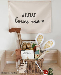 {Black} Jesus Loves Me Banner - littlelightcollective