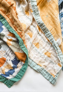 Luxury Double Sided Muslin Blanket - littlelightcollective