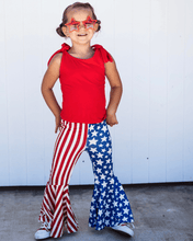 Load image into Gallery viewer, Keely Exaggerated Bell Bottoms - Patriotic Stars &amp; Stripes