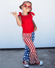 Load image into Gallery viewer, Keely Exaggerated Bell Bottoms - Patriotic Stars &amp; Stripes