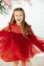Load image into Gallery viewer, Pumpkin Spice Shimmer 3/4 Sleeve Tutu Dress