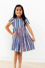Load image into Gallery viewer, All-American Girl S/S Pocket Twirl Dress