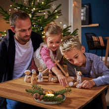 Load image into Gallery viewer, Natural Wood Nativity Set
