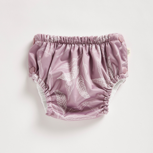 Mauve Natives Swim Nappy - littlelightcollective