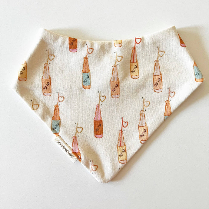 Organic Bandana Bib | Love Pop | Handmade in the US - littlelightcollective