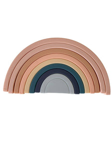 Pre-Order - Rainbow Teether Silicone Stacker- Morning Sky ⋒ - littlelightcollective