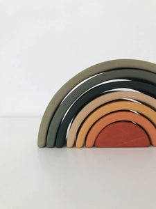 Wooden Rainbow Mini | Arch Stacking Toy | Jungle - littlelightcollective