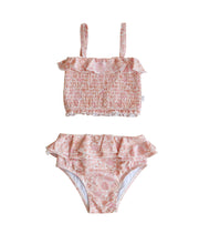 Load image into Gallery viewer, Shirred Two Piece Swimsuit- Retro Seashell - littlelightcollective