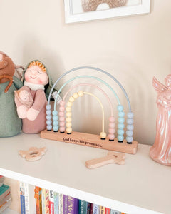 God’s Promise Wooden Rainbow Abacus - littlelightcollective