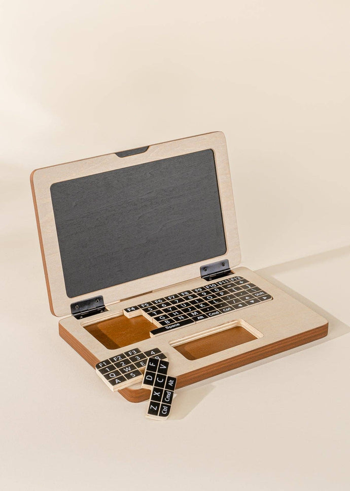 Wooden Toy Laptop Puzzle Toy - littlelightcollective