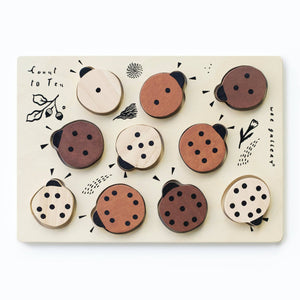 Wooden Tray Puzzle - Count to 10 Ladybugs - littlelightcollective