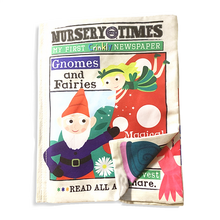 Load image into Gallery viewer, Nursery Times Crinkly Newspaper - Gnomes and Fairies - littlelightcollective