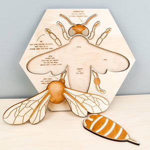 Bee Anatomy Wooden Puzzle by Stuka Puka - littlelightcollective