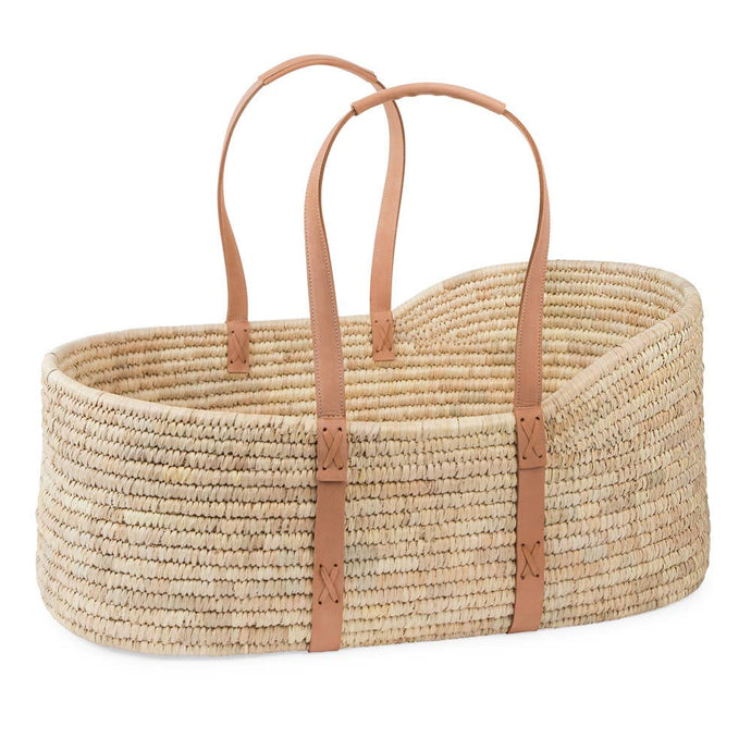 Woven Palm Leaf Moses Basket - littlelightcollective
