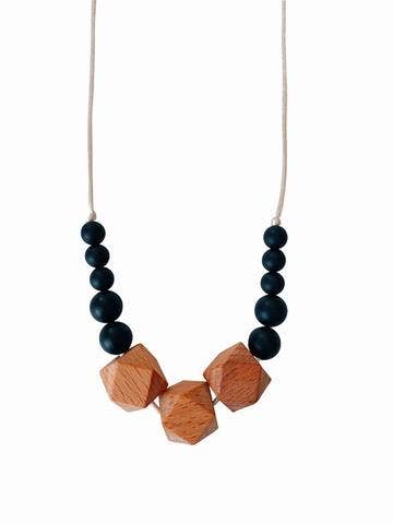 The Easton - Black Teething Necklace - littlelightcollective