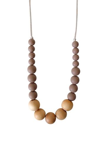 The Landon - Desert Taupe Teething Necklace - littlelightcollective