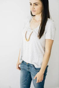 The Landon - Desert Taupe Teething Necklace - littlelightcollective