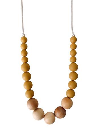 The Landon - Mustard Yellow Teething Necklace - littlelightcollective