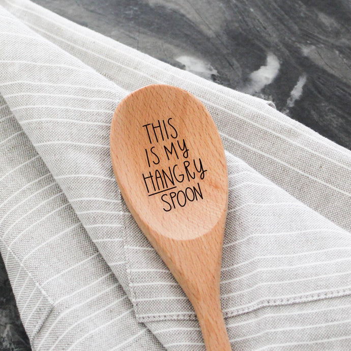 Hangry Spoon - Beechwood Serving Spoon - littlelightcollective