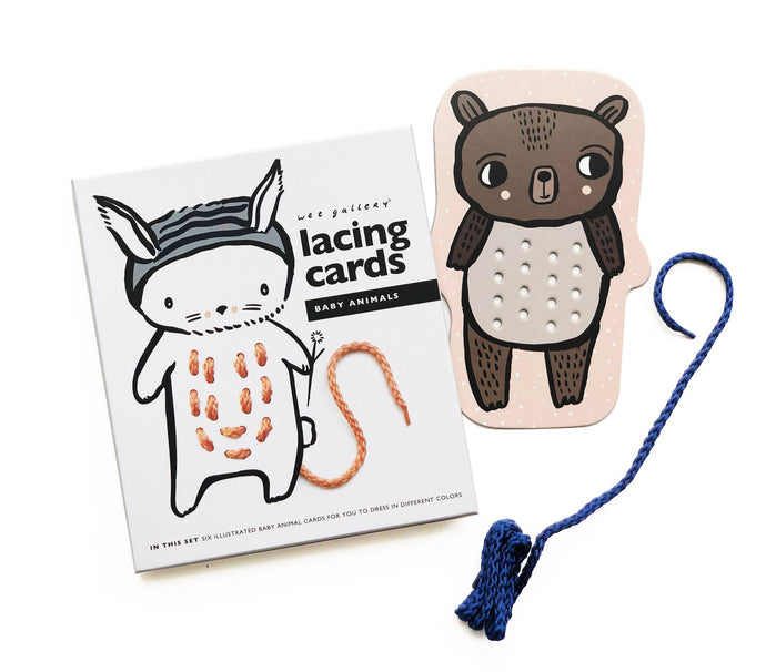 Lacing Cards - Baby Animals - littlelightcollective
