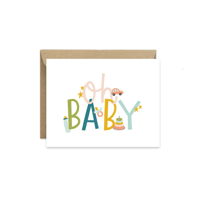 Oh Baby Greeting Card - littlelightcollective