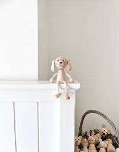 Wooden Sitting Dog Toy - littlelightcollective