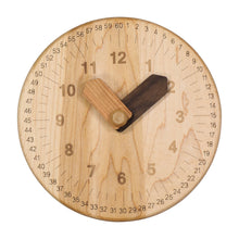 Load image into Gallery viewer, Wooden toy clock - littlelightcollective