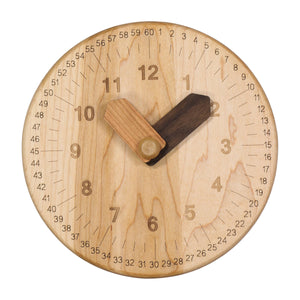Wooden toy clock - littlelightcollective