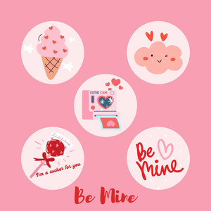 Be Mine Valentines Day Button Set - littlelightcollective
