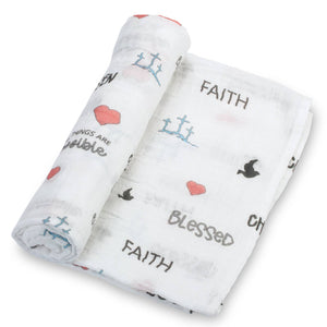 All Things Possible Baby Swaddle Blanket - littlelightcollective