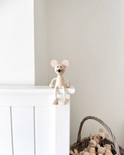 Load image into Gallery viewer, Wooden Mouse Sitting Toy - littlelightcollective