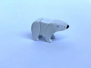 Wooden Polar Bear Toy with the Cub Set - littlelightcollective