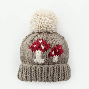 Mushroom Hand Knit Beanie Hat - littlelightcollective