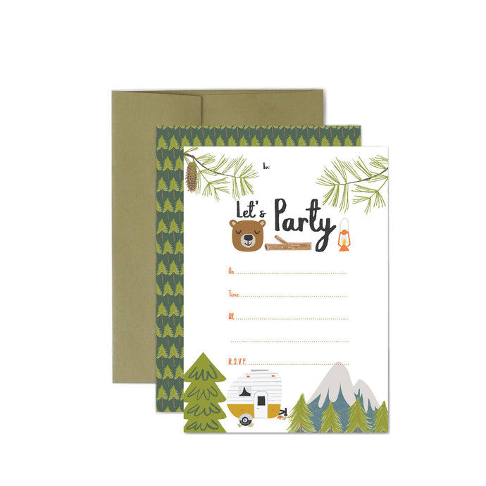 Happy Camper Party Invitations - littlelightcollective