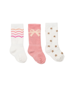 Cheski Sock Company - Baby Girl Pretty Socks - Pack of 3 - littlelightcollective