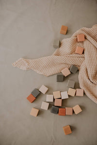 Wooden Blocks Set Multicoloured Toy for Children Cubes Block - littlelightcollective