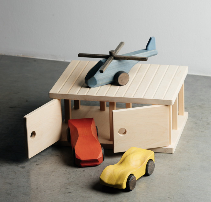 Wooden Garage For Toys #2 - littlelightcollective