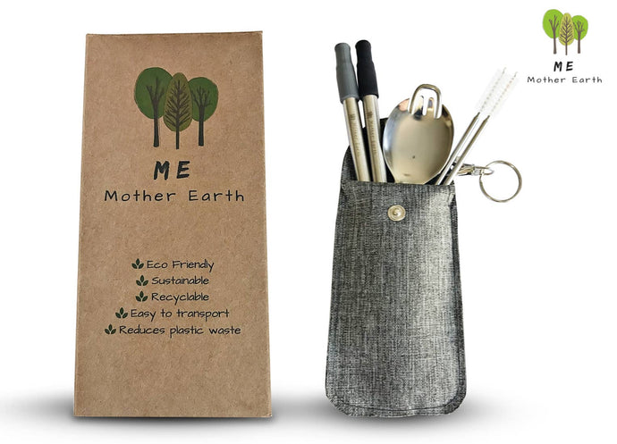Me.Mother Earth - Me Mother Earth Collapsible Straw and Spork Kit - littlelightcollective
