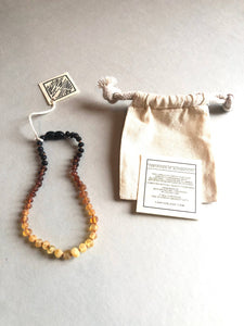 Kids: Raw Ombre Amber Necklace - littlelightcollective