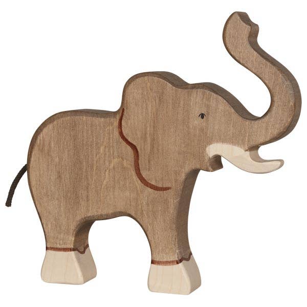 HOLZTIGER Elephant, trunk raised - littlelightcollective