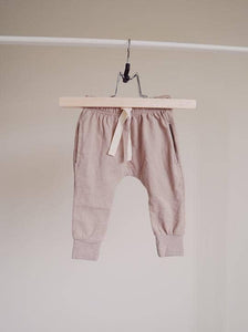 Brushed Cotton Joggers - Mushroom Bottoms - littlelightcollective
