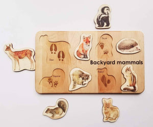 Backyard Mammals Puzzle - littlelightcollective