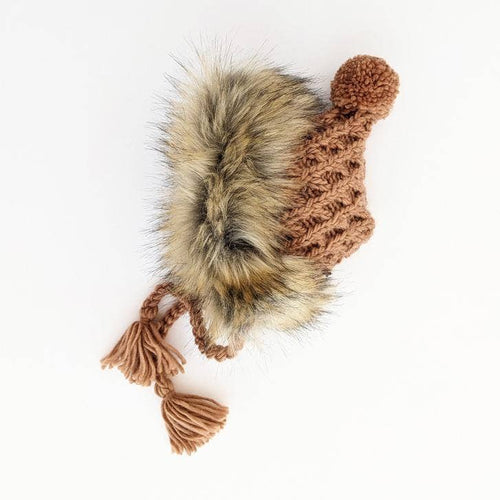 Pre-Order Fur Bonnet in Pecan - littlelightcollective